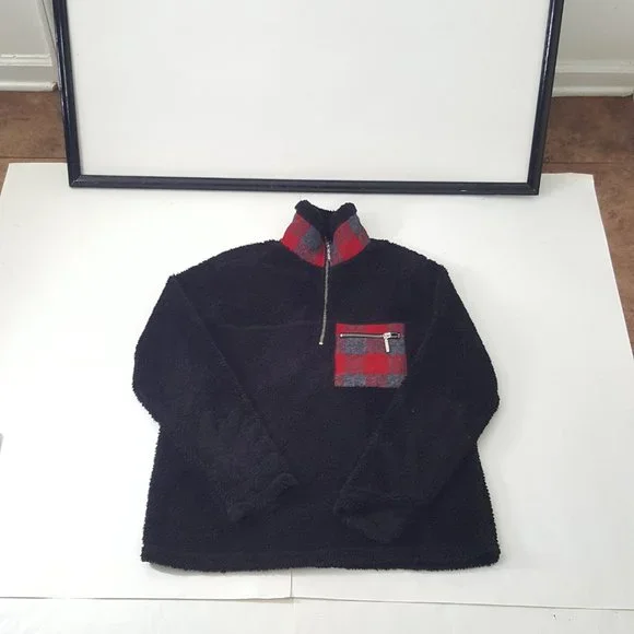 Women's NATURAL REFECTION Hoodies & Sweatshirts Size S Black / Red - Picture 2 of 8